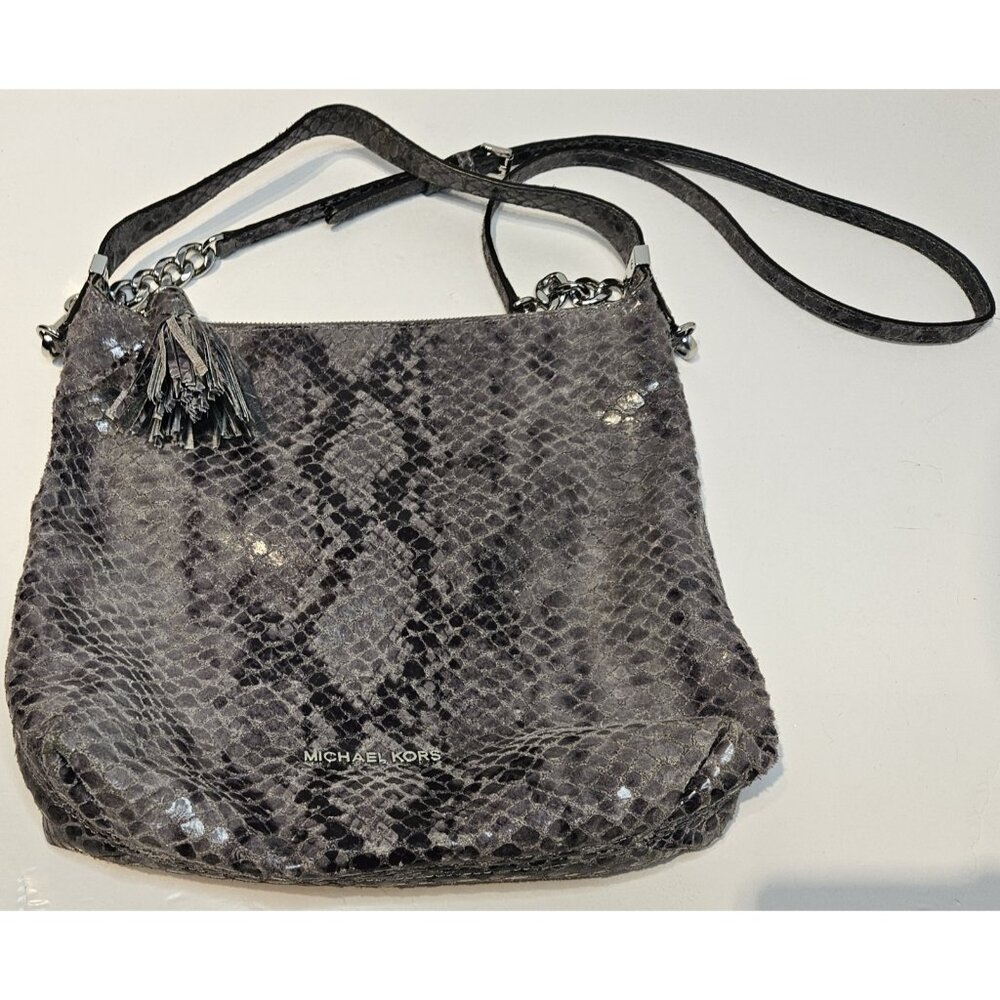 Michael Kors Python Snake Embossed Leather Crossbody Bag Purse
